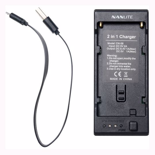 1124x-5 Nanlite - CN-58 2-1 charger for NP batteries