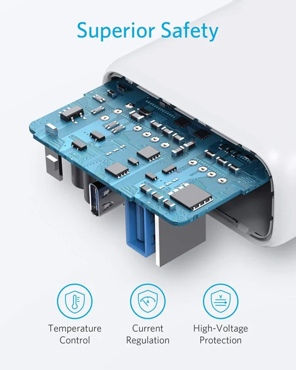 Anker - PowerPort PD+ 2 (15W USB, 20W Type-C)