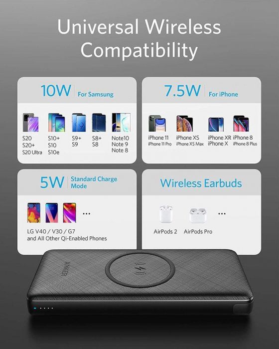 Anker - 10000mAh PowerCore III Sense Wireless