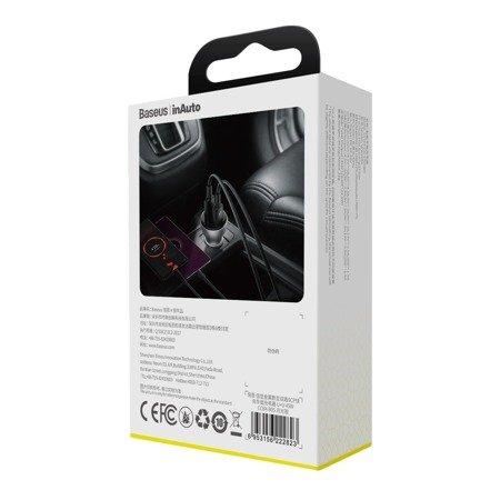 Baseus-Digital-Display-Car-Charger-USB-QC4.0-USB-C-PD-3.045W-5A-silver-6 Baseus Digital Display Car Charger USB QC4.0 + USB-C PD 3.0