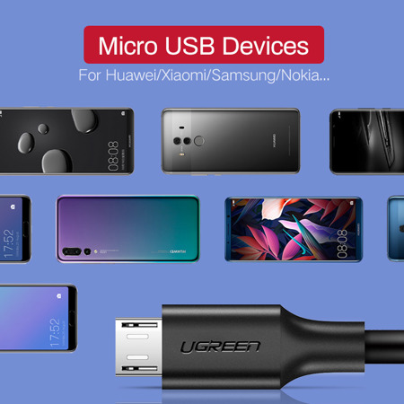 UGREEN - micro USB cable QC 3.0 2.4A 0.5m (must)