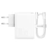Baseus GaN5 Pro Type-C/USB 100W (valge)