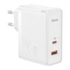 Baseus GaN5 Pro Type-C/USB 100W (valge)