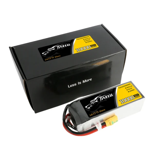 Tattu 10000MAH22.2V 30C 6S1P LipoBattery Pack withXT90 Anti-sparkPlug