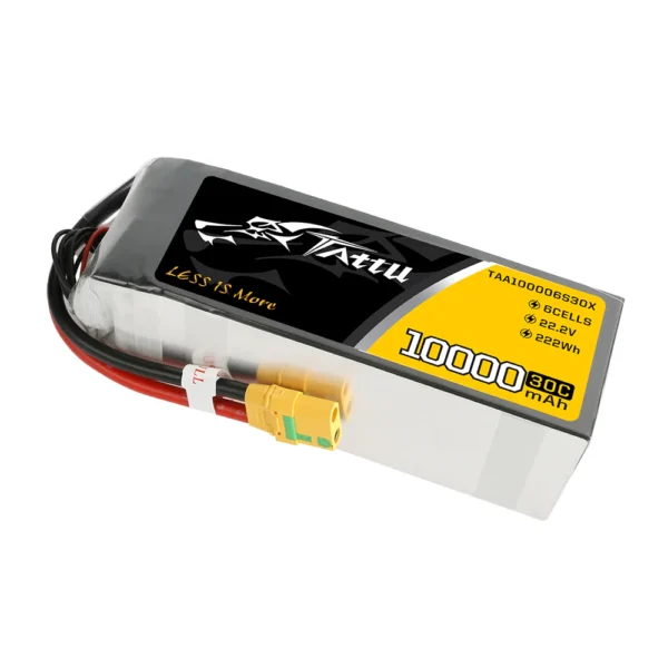 Tattu 10000MAH22.2V 30C 6S1P LipoBattery Pack withXT90 Anti-sparkPlug