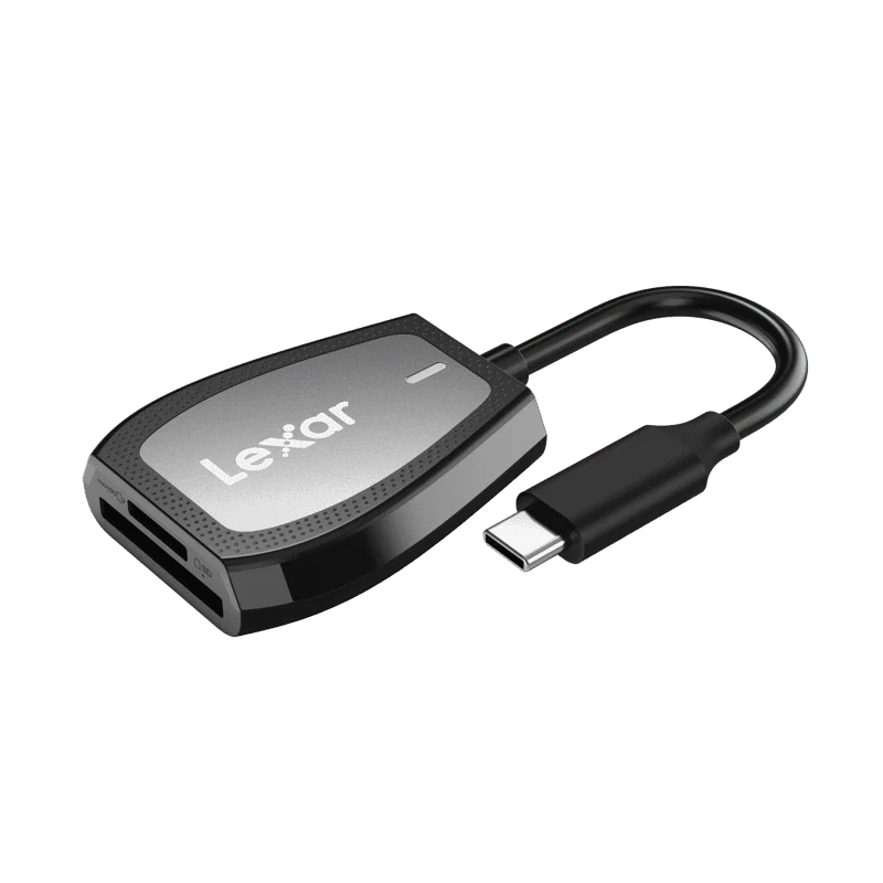 Lexar - kaardilugeja LRW470U SD ja microSD UHS-II kaheslotiline lugeja (USB-C)