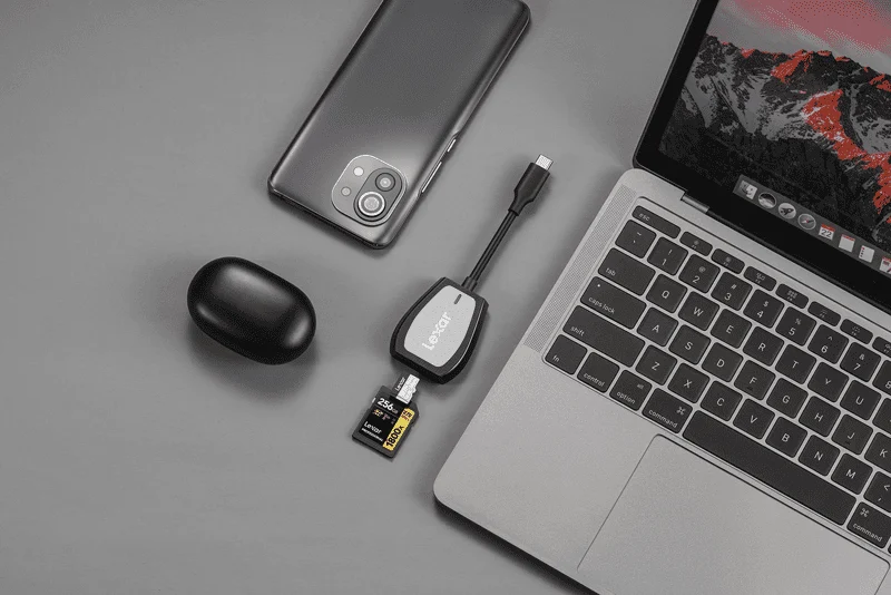 Lexar - kaardilugeja LRW470U SD ja microSD UHS-II kaheslotiline lugeja (USB-C)