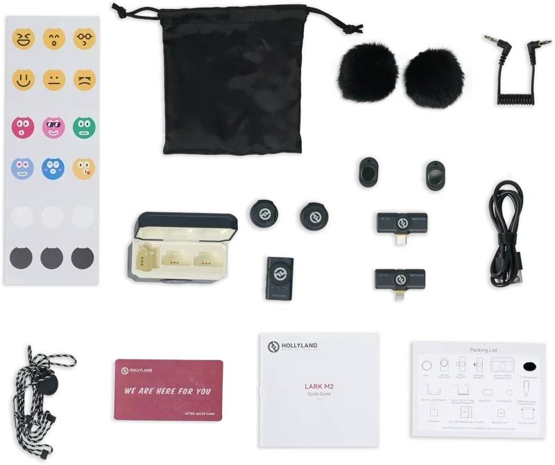 Hollyland Lark M2 Combo - Wireless Lavalier Microphone