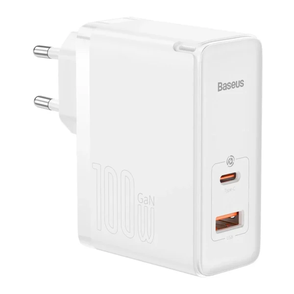 Baseus GaN5 Pro Type-C/USB 100W (valge)