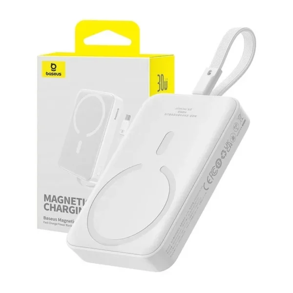 BASEUS Magnetic Mini Toitepank iP 10000mAh 20W White