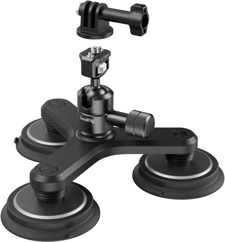 SmallRig 4468 Triple Magnetic Suction Cup Mounting Support Kit for Action Cameras