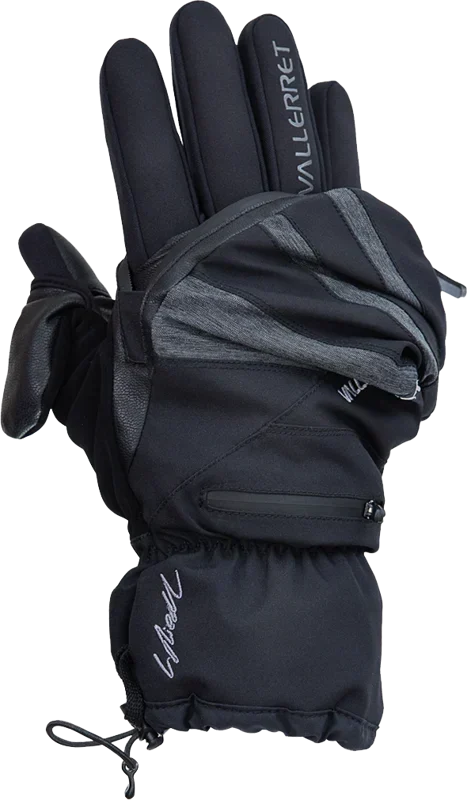 Vallerret Skadi Zipper Mitt LRS: Black XL