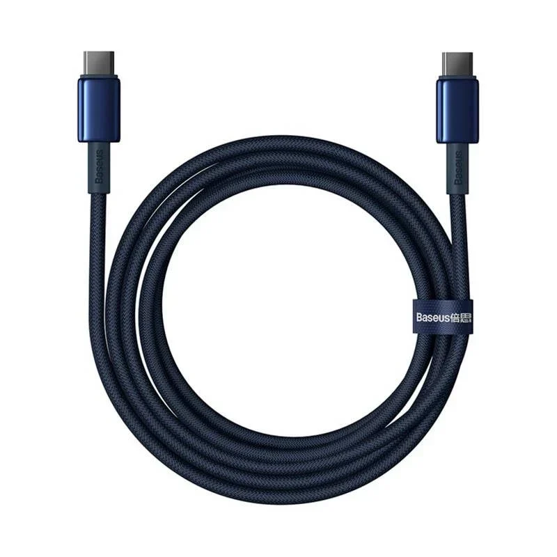 Baseus Tungsten Charging Cable USB-C to USB-C 100W 2m, Sinine