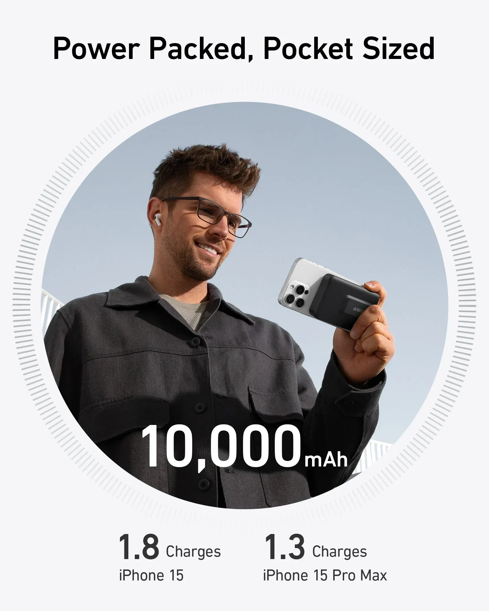 Anker 633 MagGo magneetiline akupank 10 000 mAh (must)